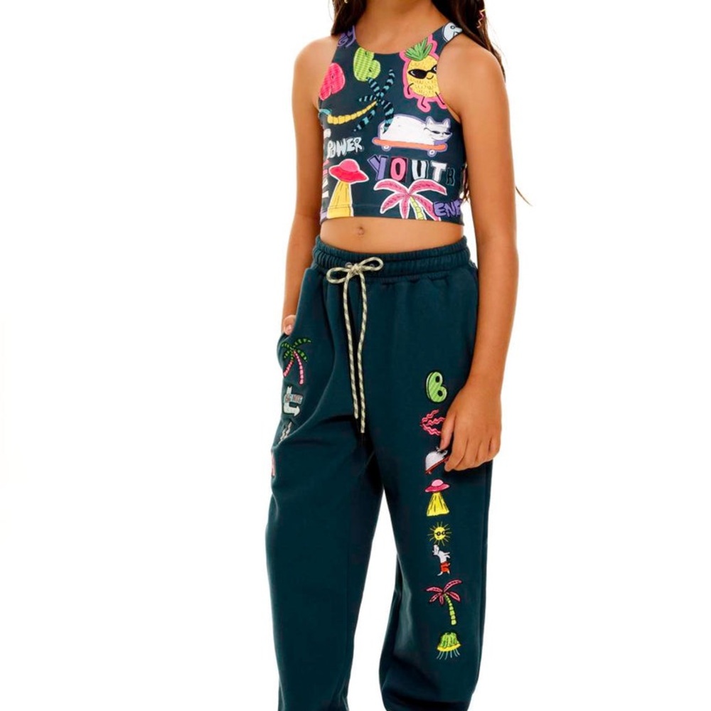 NWT Authentic Aqua Bendita Unisex (Kids) Whimsical Joggers